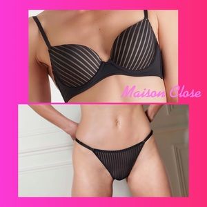 NWT Maison Close Bande à Part Push Up Bra and Thong Set - 34D / S